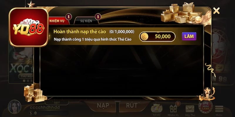 Nhận thưởng hấp dẫn khi chơi game tại Yo88